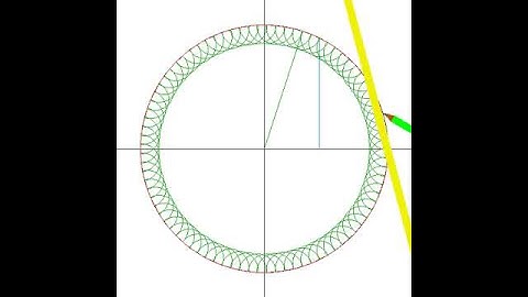 Drawing of a regular 85-gon inscribed in a circle