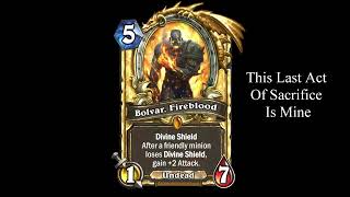 Voice Impressions Hearthstone Bolvar, Fireblood Voice Line