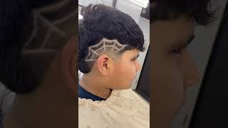 spider web design🕸️🔥 #spiderweb #haircutdesigns #kidshaircut