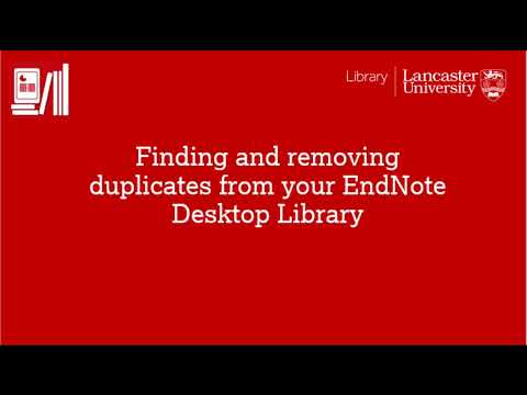 Finding and removing duplicates from your EndNote Desktop Library