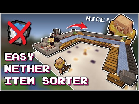 Minecraft Complete Item Sorter | Easy, No Water