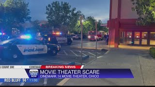 So far no indication of shots fired at Chico movie theater, but a scare did cause the Cinemark 14 to