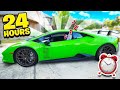 SPENDING 24 HOURS IN MY LAMBORGHINI CHALLENGE!