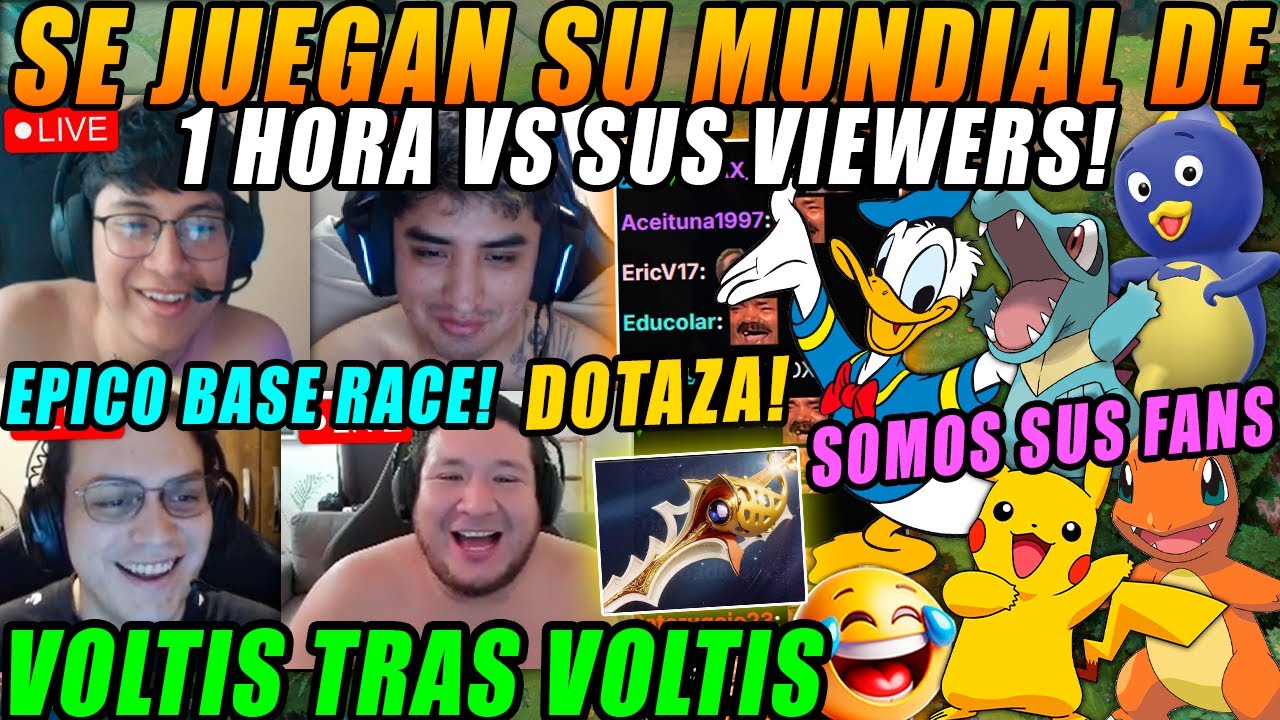 😮EPICO BASE RACE😮Matthew, Kingteka, Pakazs y Sacred se juegan su MUNDIAL DE 1 HORA vs sus VIEWERS