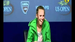 Wozniacki imita los calambres de Rafael Nadal