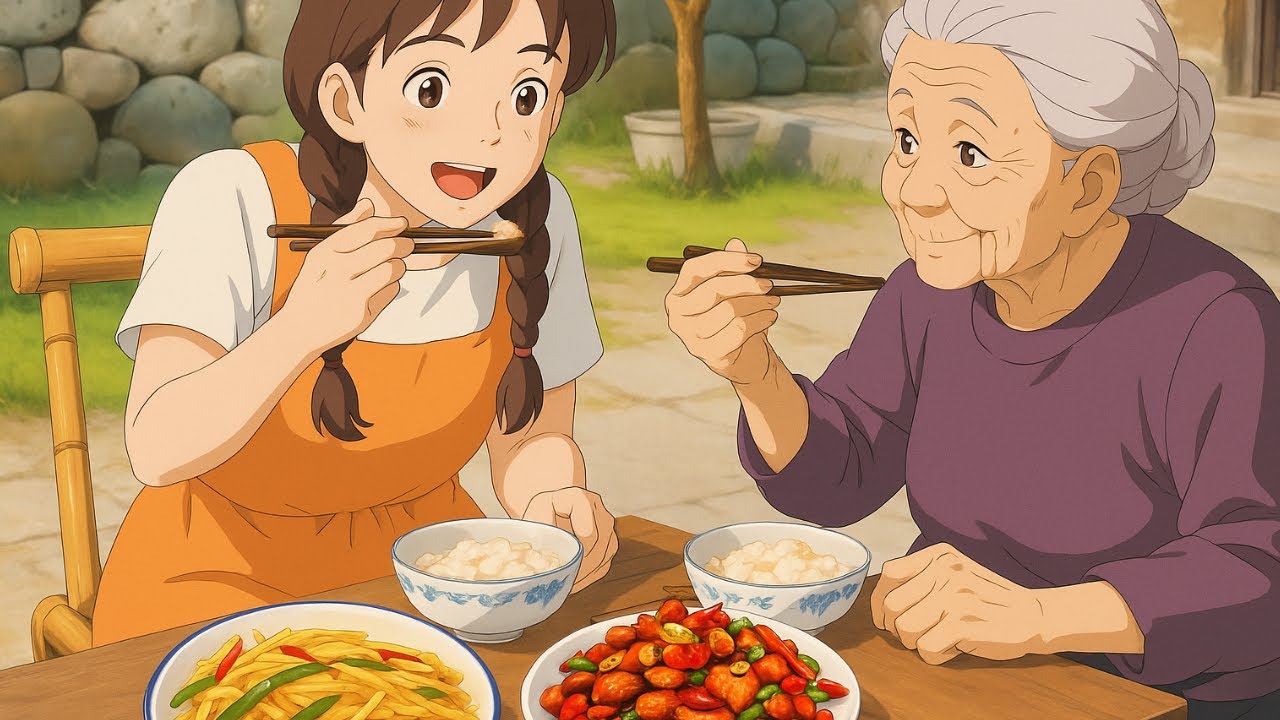 Peaceful Ghibli-Style Countryside Life | Slow Living Aesthetic Anime Cooking  ASMR |Relaxing Village