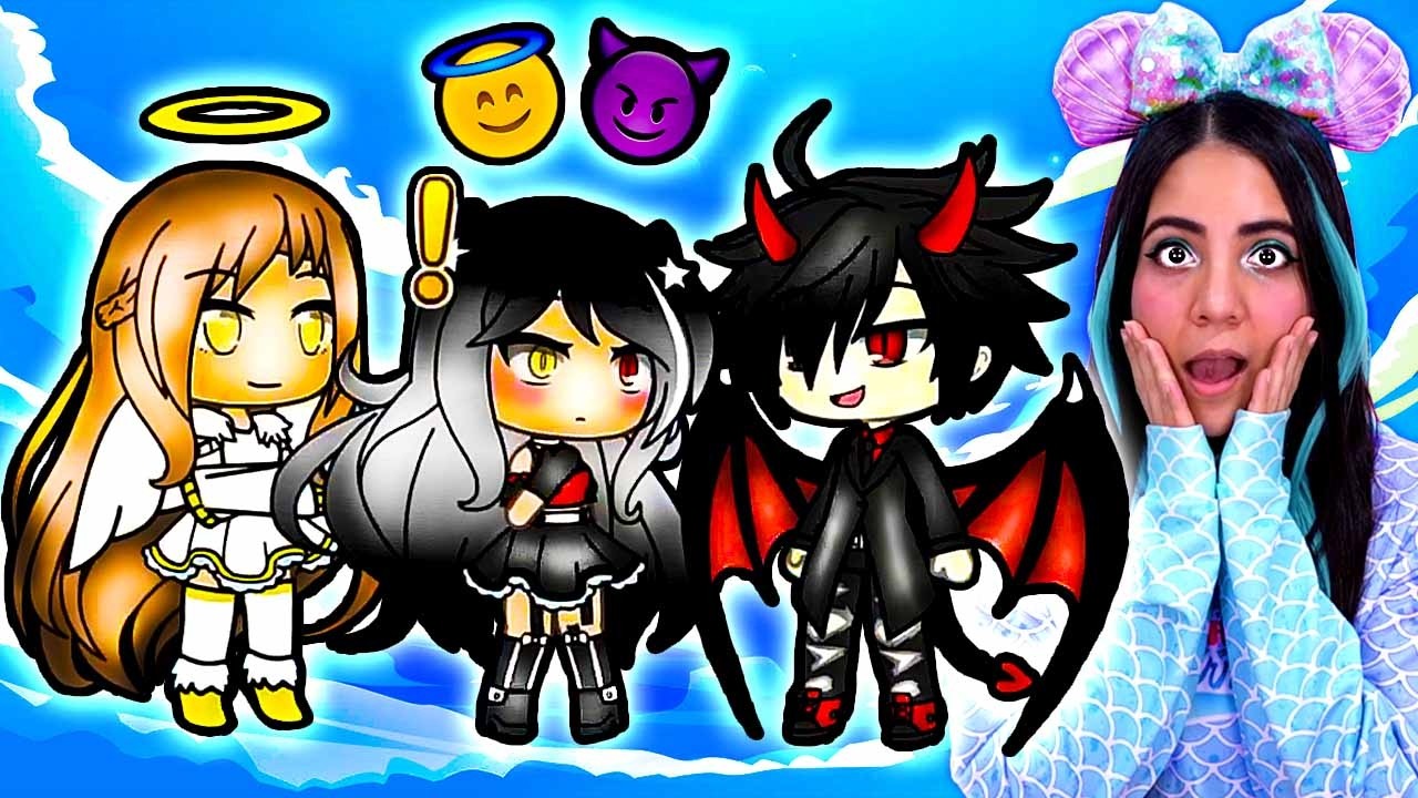 The Daughter of an Angel and Satan 😇😈 Gacha Life Mini Movie Love Story Reaction