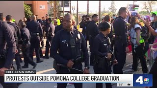 Protesters clash with police outside Pomona College graduation by NBCLA 5,180 views 18 hours ago 3 minutes, 8 seconds