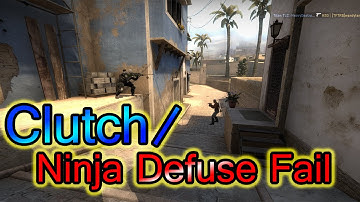 Epic Clutch/Ninja Defuse Fail (CS:GO Highlights)