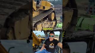 Bulldozer Cat D11 bajando de cama Baja #excavadora