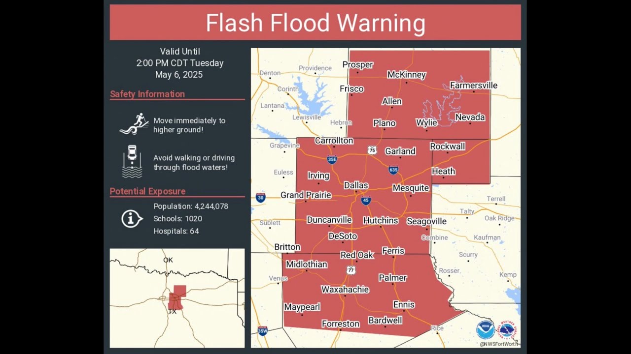 EAS #22 - Flash Flood Warning (May 6, 2025) - YouTube