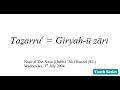 Tazarru Giryah U Zari