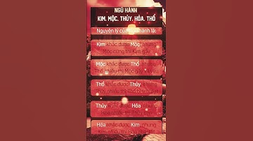 Ngủ hành kim mộc thủy hoả thổ