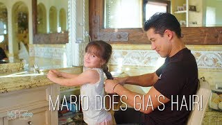 Mario Lopez  Does His Daughter Gia's Hair!