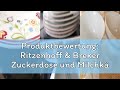 Produktbewertung: Ritzenhoff &amp; Breker Zuckerdose und Milchkännchen Set Doppio Shanti, 2-teilig, Porz