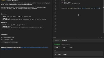 846. Hand of Straights | Without Heap | Python | 1296. Divide Array in Sets of K Consecutive Numbers