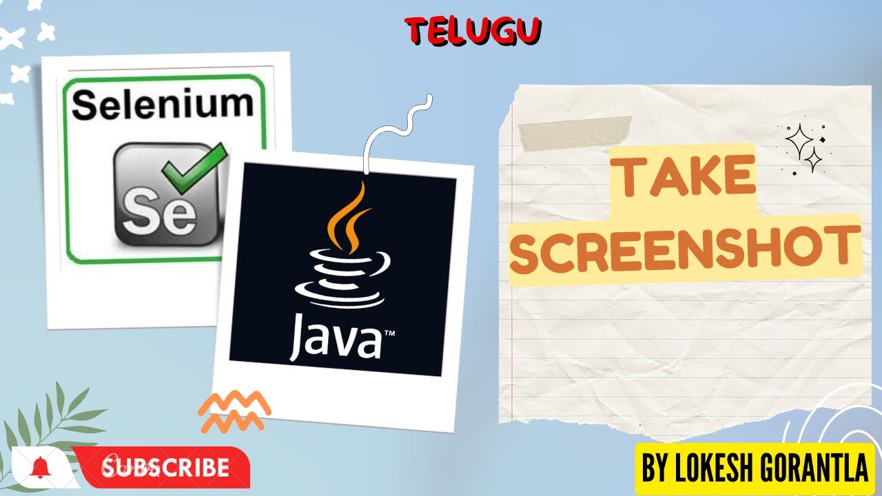 Part 32: Take Screenshot With Java Selenium | Telugu