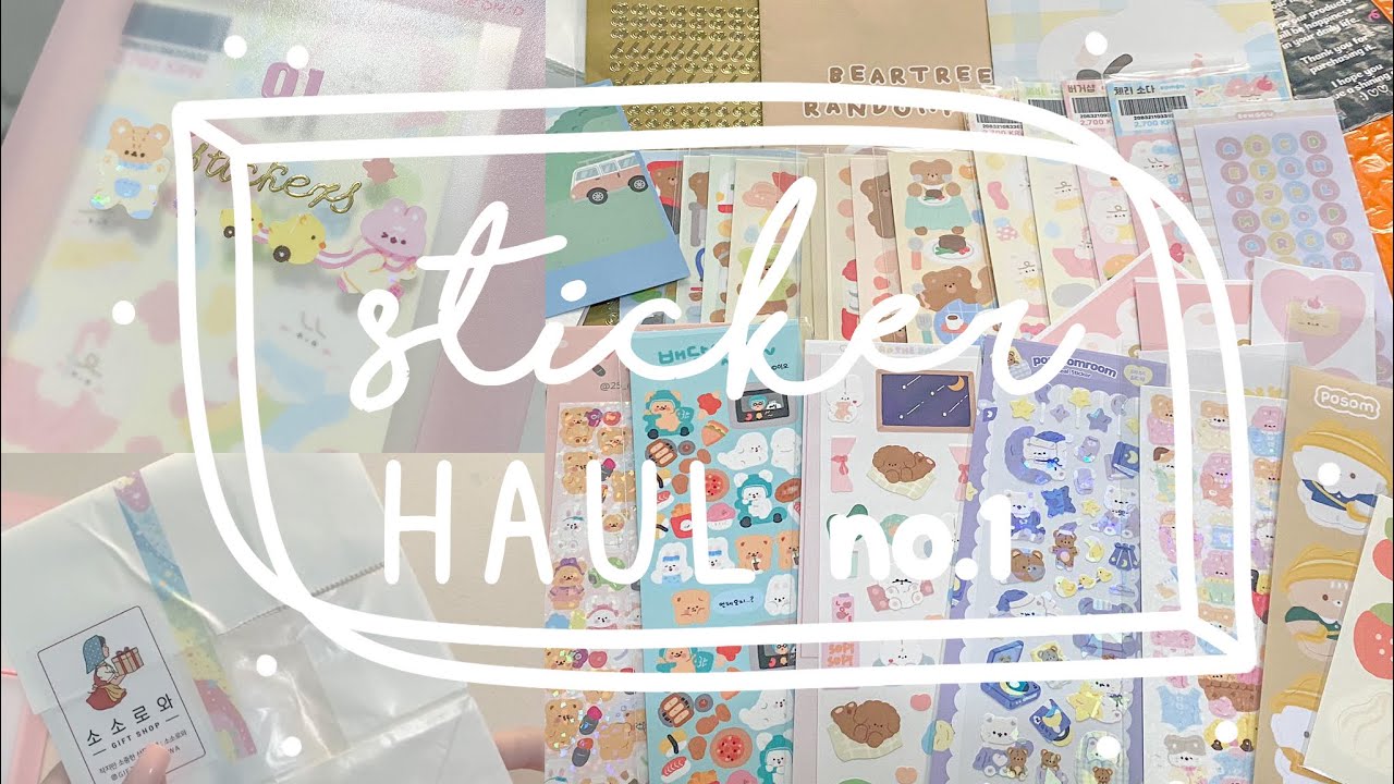Sticker haul🌻 ft.Sosorowa and Sooang studio +organizing my new and old sticker sheets✨