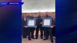 Hialeah officers rescue blind elderly man found lying face down in canal