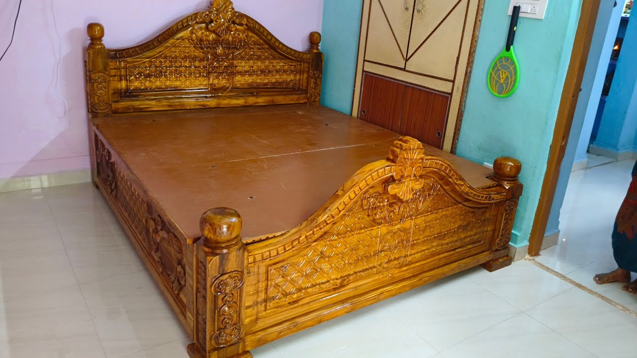 Amazing idea build a King size bed /Teak wood king size hydraulic bed//extremely skillfully woodwork