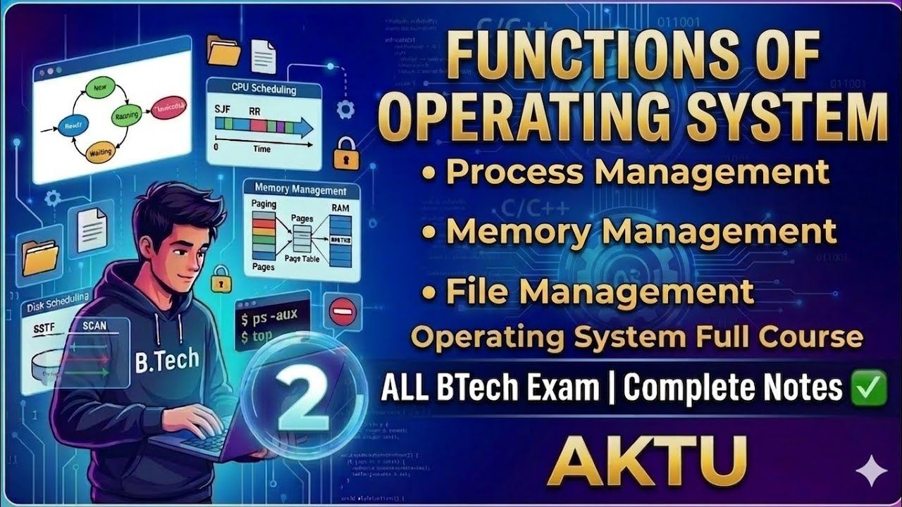 Functions of operating system || Btech AKTU ||Operating System full ...