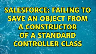 Salesforce: Failing to save an object from a constructor of a standard controller class