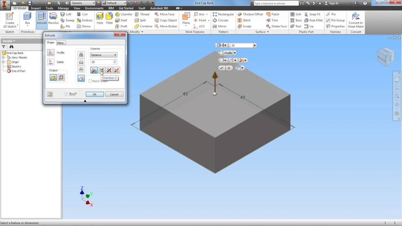10. Extruding the Rectangle - YouTube