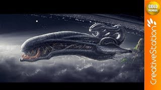 Spaceship of Xenomorphs - Speed Painting (#Photoshop) | CreativeStation GM