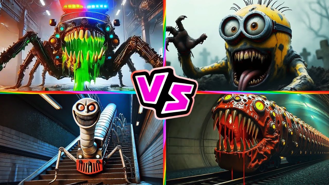 Pepsi HEAD EATER 🆚 Minion Zombie 🆚 Thomas Train 🆚 TRAIN EATER 🎶 Tiles Hop EDM Rush