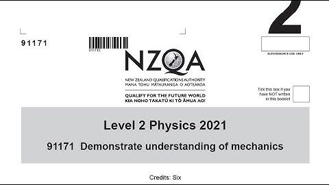 NCEA Level 2 Physics - Mechanics 2021 Exam Paper NZQA 91171