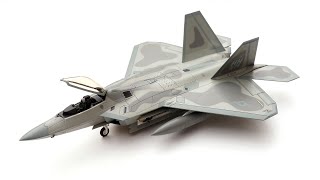 夏威夷猛禽！HM 1/72 F-22A战斗机合金成品模型开箱测评