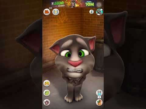 Talking Tom Cat| Talking Ginger Cat #angry😡🤬 🍐🍒🍕🍉🍊🥞🍑 #talkingtom #gameplay #shorts #cat