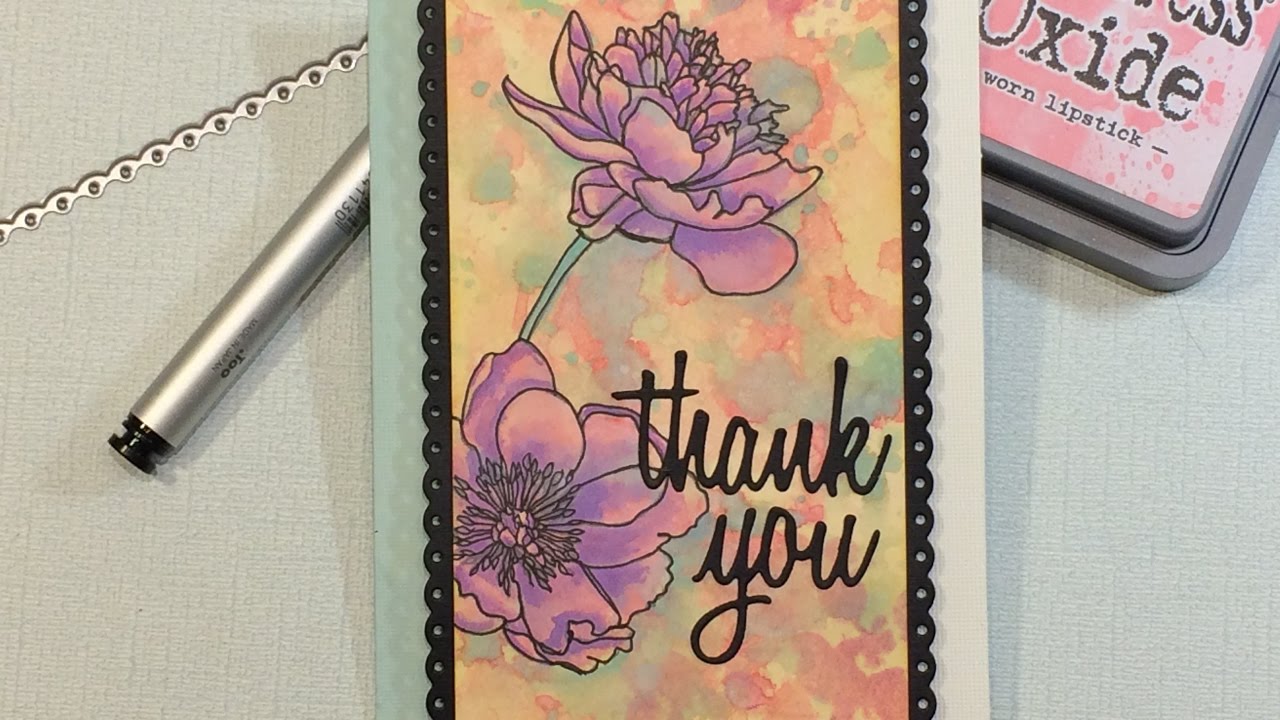 Painting with Distress Oxide Ink Pads - YouTube