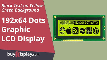 4"192x64 LCD Arduino Dot Matrix Display w/KS0107+KS0108 Black on Yellow Green