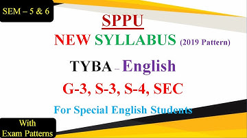 TYBA -English Syllabus -2019 New Pattern #Special_English G-3, S-3, S-4, SEC @SB_Educator