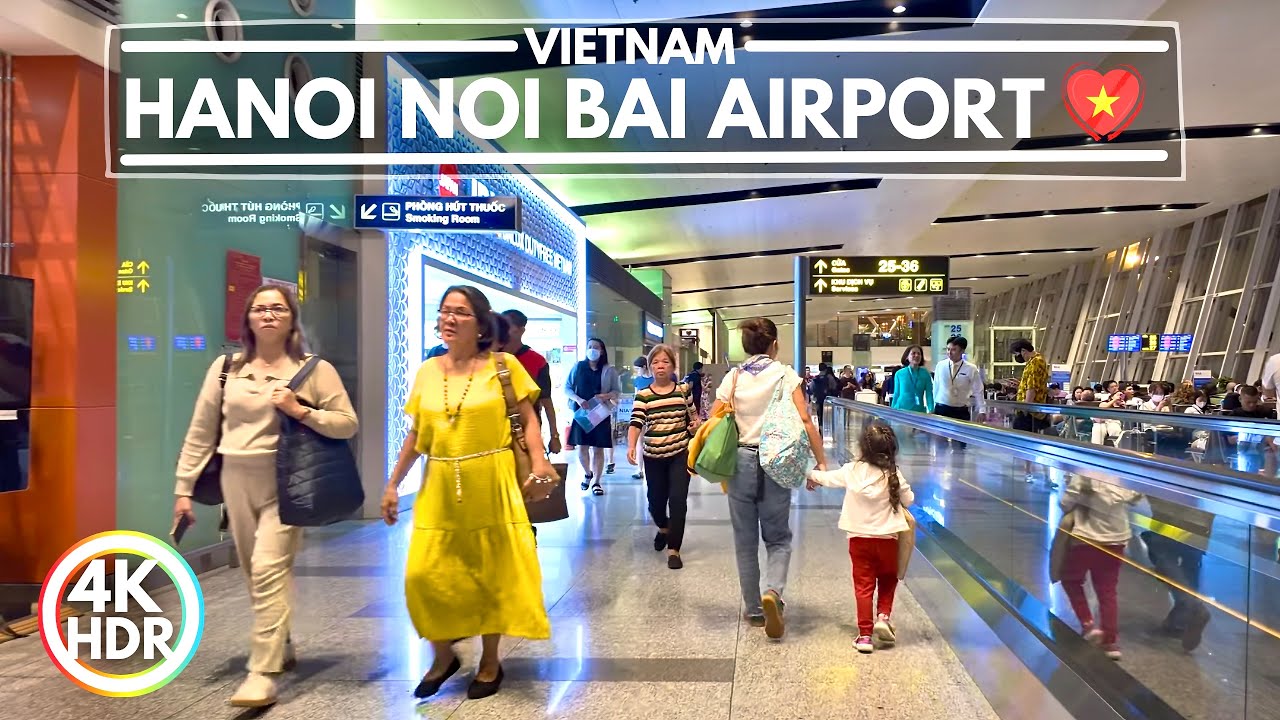 Hanoi Noi Bai International Airport, July 2025 Walking Tour in 4K-HDR 60fps
