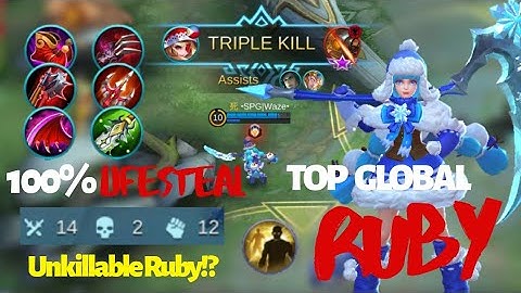 Insane Lifesteal! | MVP Ruby Gameplay | Top Global Ruby | Best Build 2020
