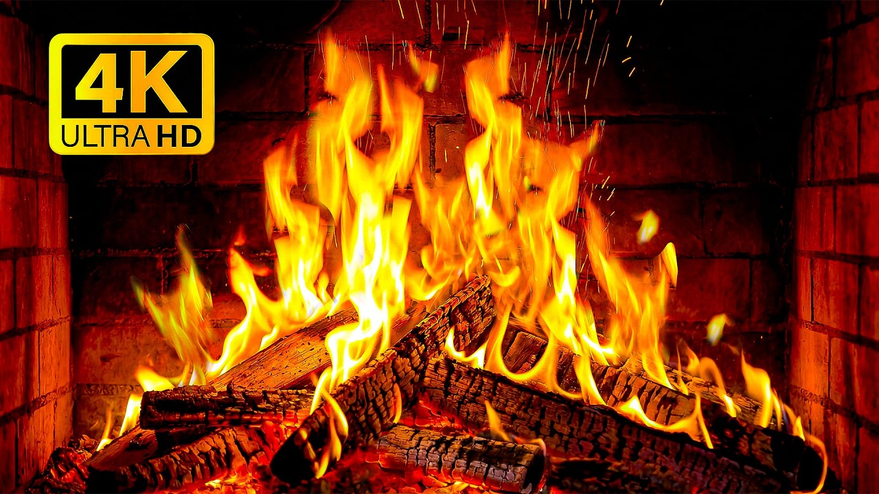 🔥Cozy Fireplace 4K (NO ADS) | 6 Hours Fireplace Crackling Sound