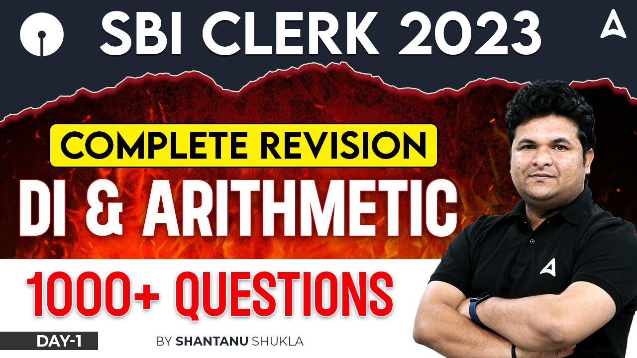 Complete DI & Arithmetic Questions for SBI Clerk 2023 #1 | Maths by Shantanu Shukla
