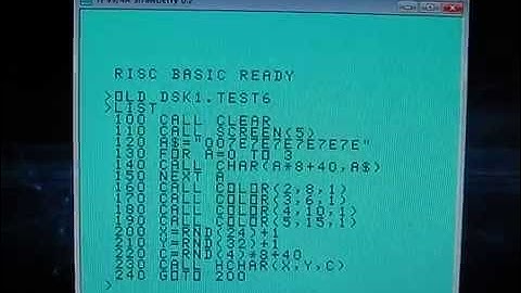 TI-99/4A Strawberry V0.2 - Fast TI Basic simulator.