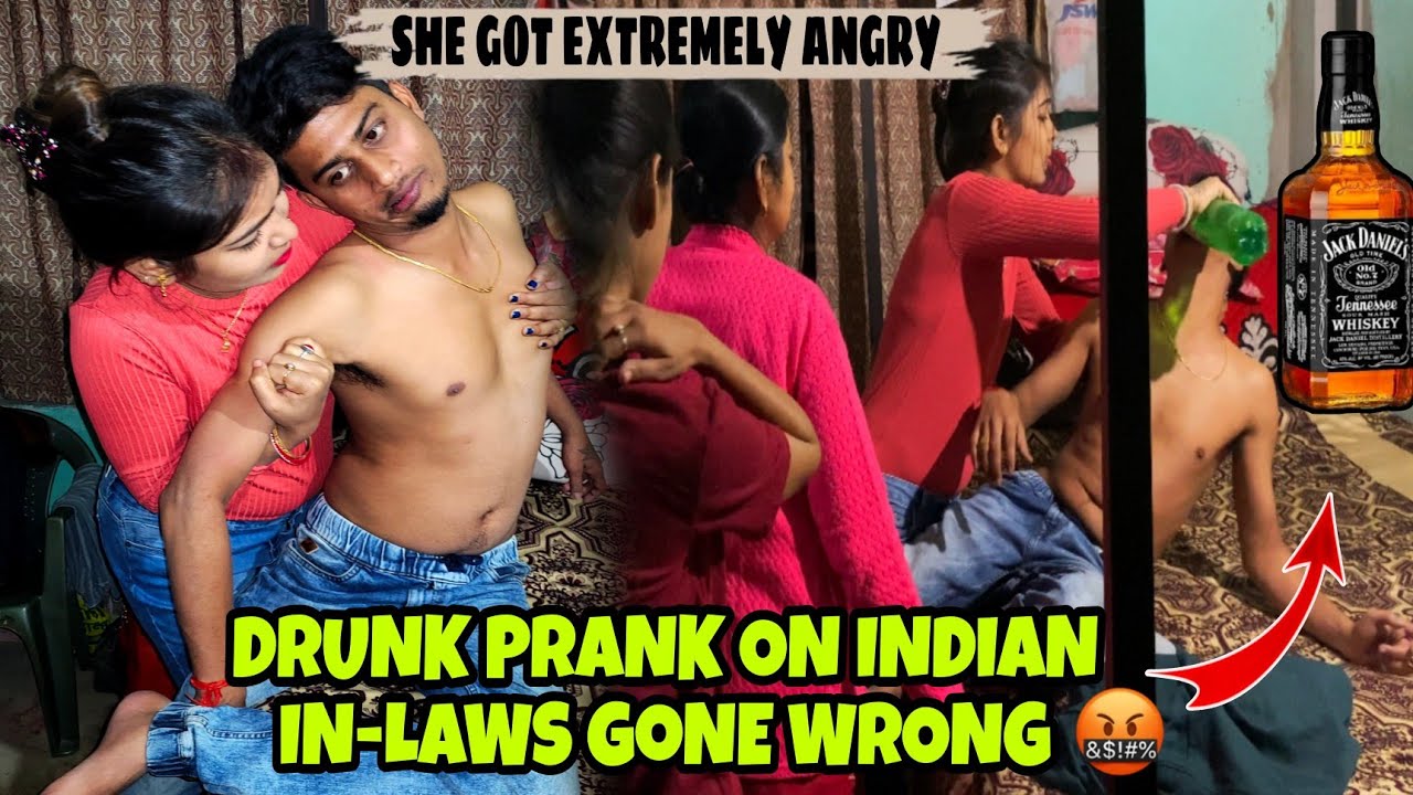 মদ খেয়ে শ্বশুর বাড়ি এসে Prank করলাম 😜🎃 || Drunk Prank on In Laws House@TheBubblyCouple