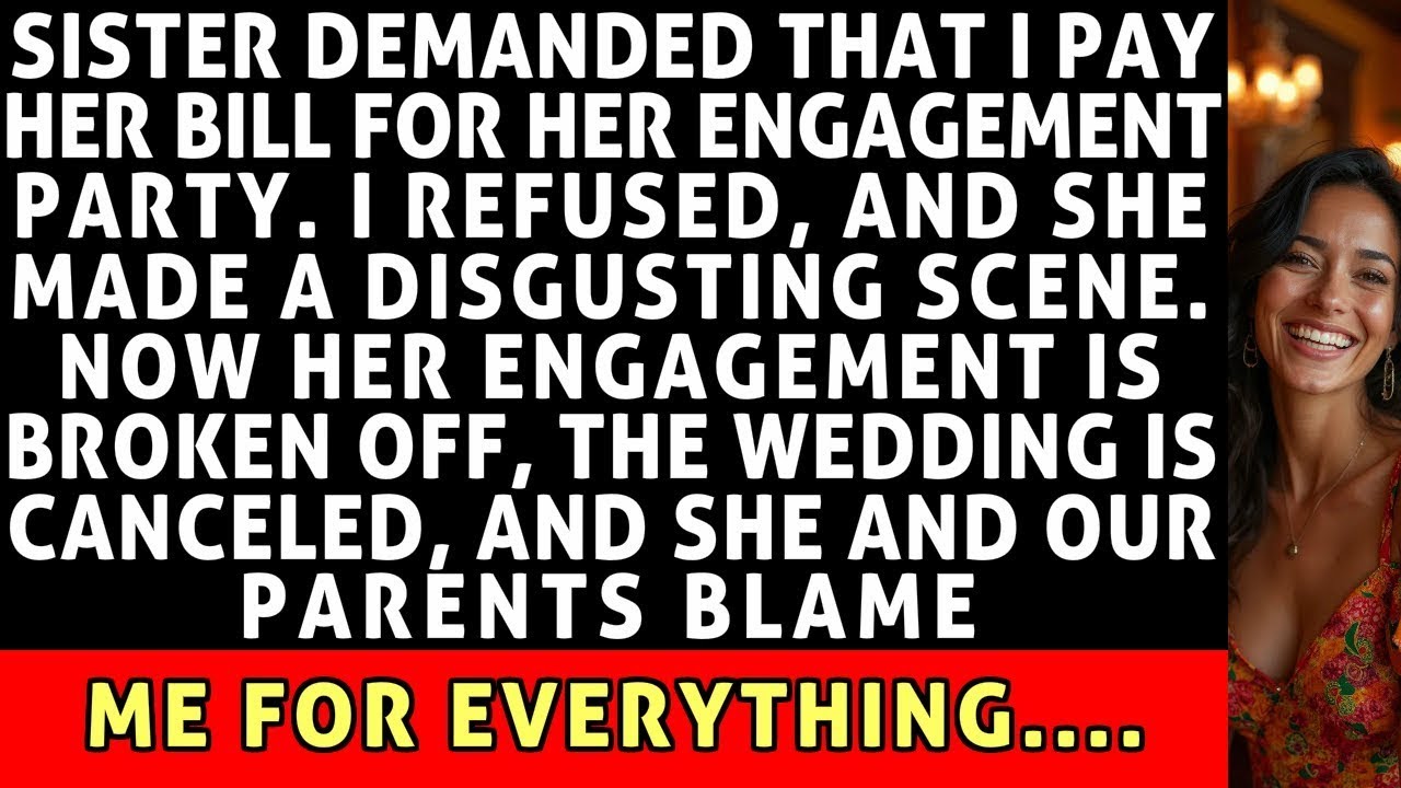 Sister Demanded That I Pay Her Bill For Her Engagement Party. I Refused ...