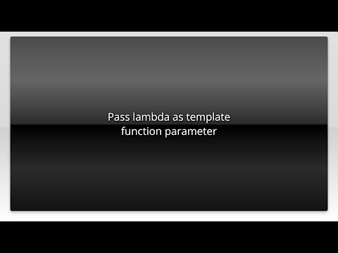 Pass lambda as template function parameter