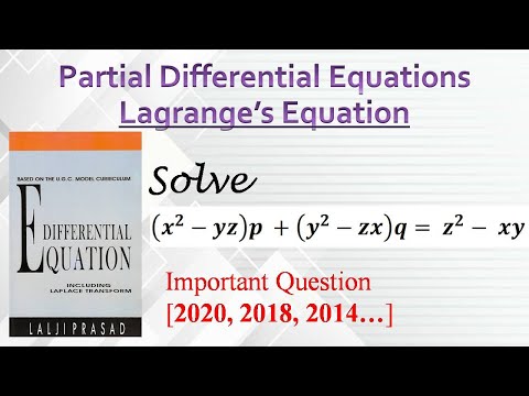 Solve || (x^2-yz)p +(y^2-zx)q= z^2- xy || Partial Differential