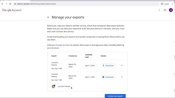 How to download Google Timeline data of my android google account