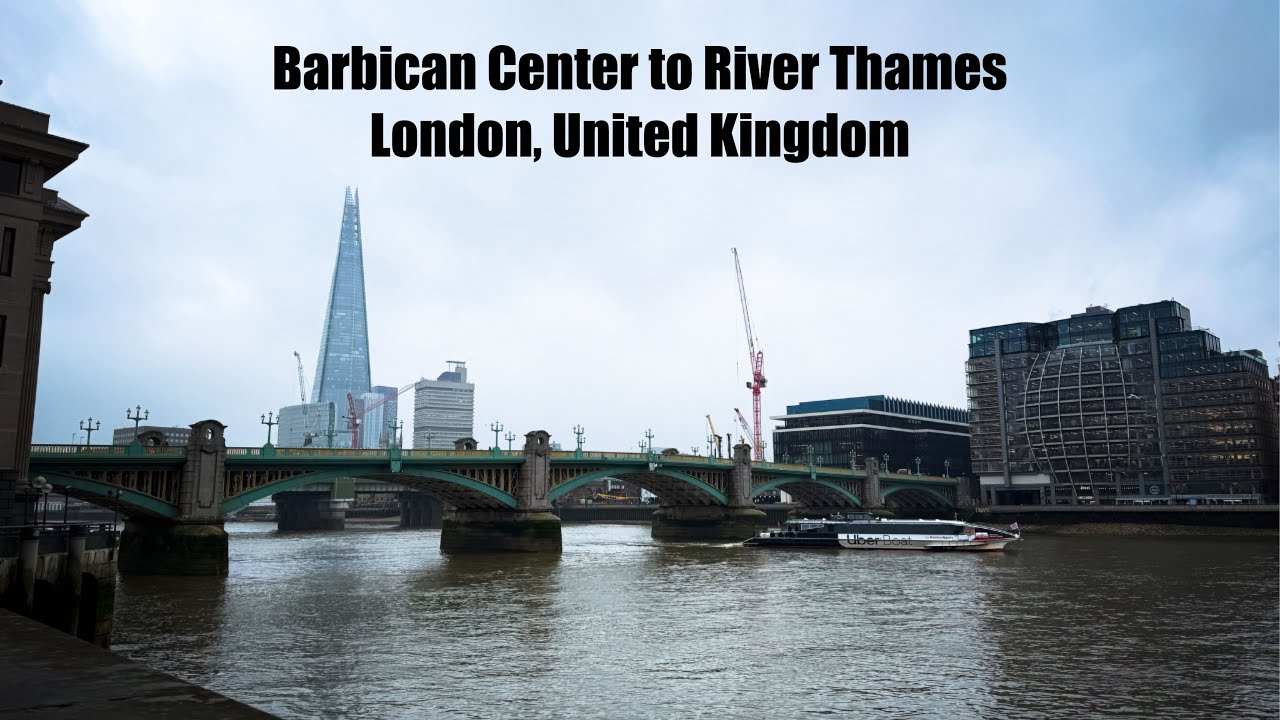 Peaceful Walk from the Barbican Centre to the River Thames via St Paul’s Cathedral (4K)