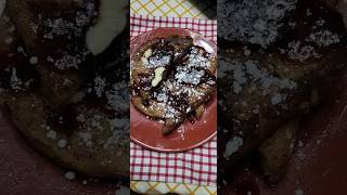 French Toast made w/ fresh baked bread, topped with stewberry  syrup. cookinwithcolorsbreakfast