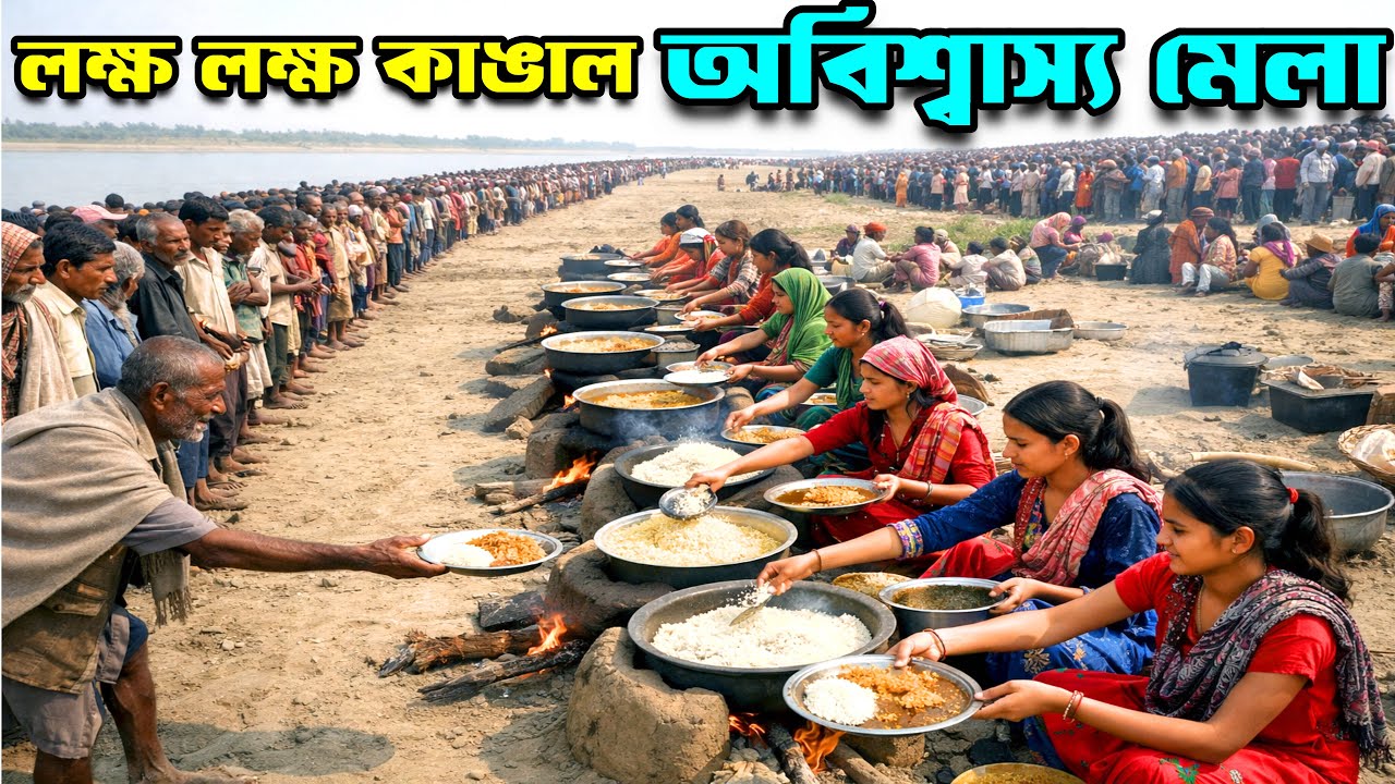 গ্রামে গ্রামে ভিক্ষা করে লক্ষ লক্ষ কাঙালকে খাওয়ানোই এই মেলার রিতি। WestBengal village Life |