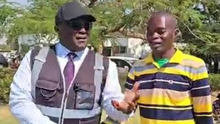 Vlogger Simon Mwewa At Civic Center Campaigning