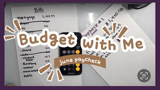 Paycheck #1 - $1,410 | June 2025 • Budget with me |